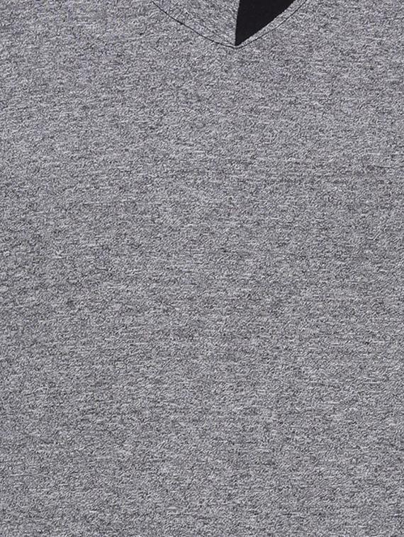 grey color block t-shirt - 15972813 - Zoom Image - 4