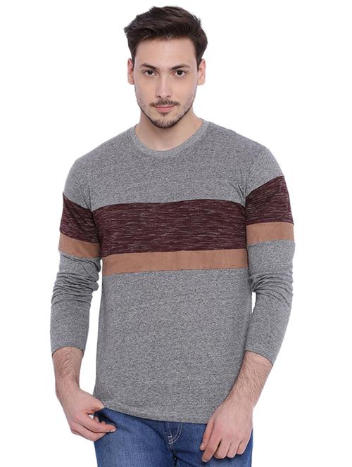 grey cut and sew t-shirt - 15972819 - Standard Image - 1
