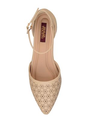 beige synthetic ankle strap sandals - 15973354 - Standard Image - 4