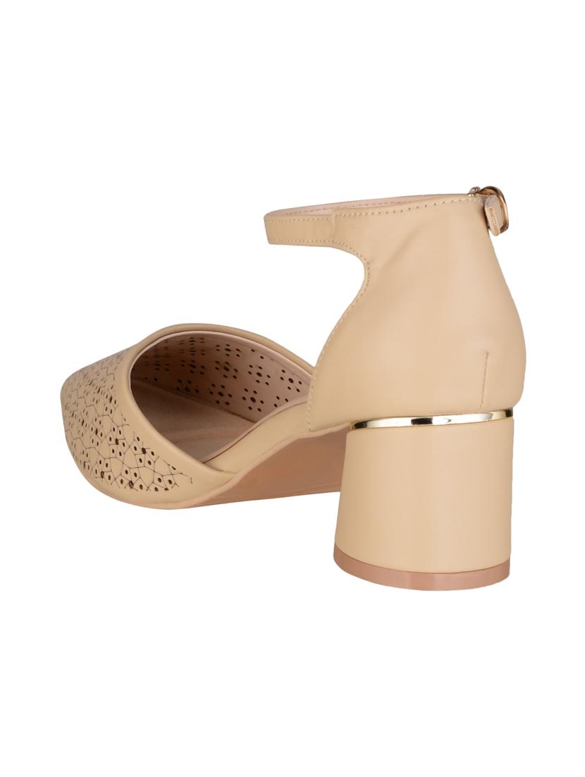 beige synthetic ankle strap sandals - 15973354 - Zoom Image - 3