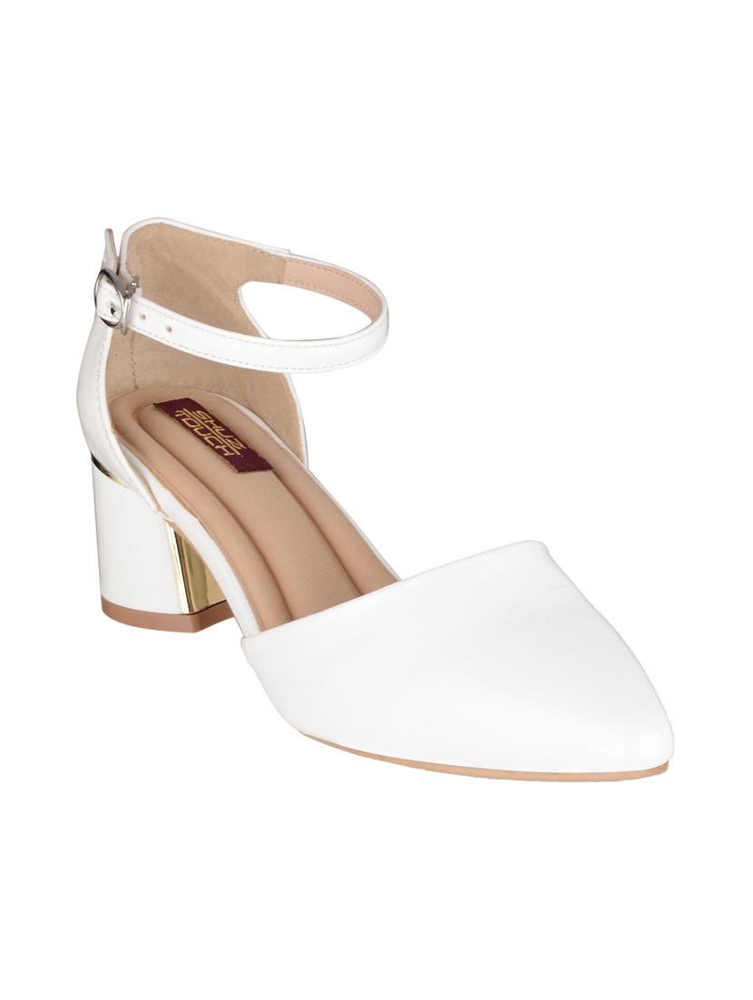 white patent leather ankle strap sandals - 15973362 - Zoom Image - 1