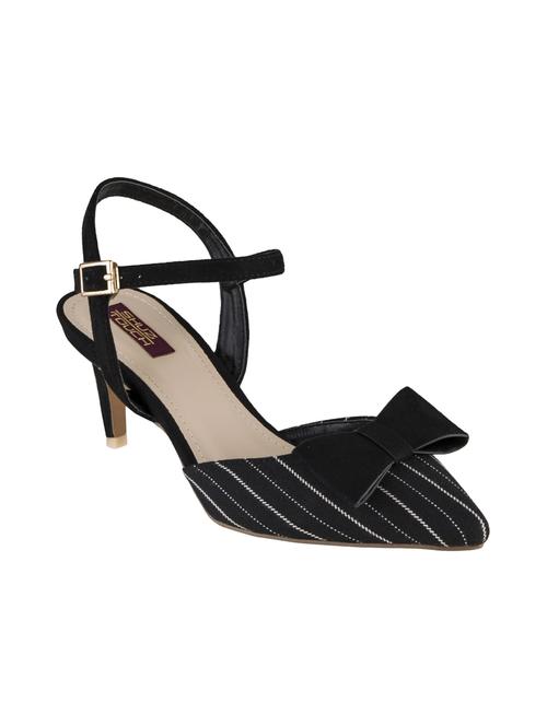 black synthetic back strap sandals - 15973383 - Standard Image - 1