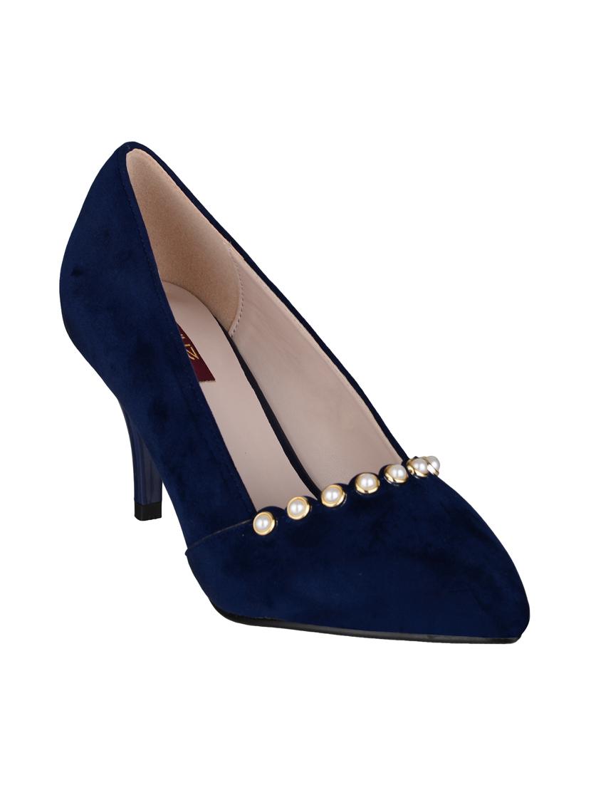 navy slip on pumps - 15973404 - Zoom Image - 1