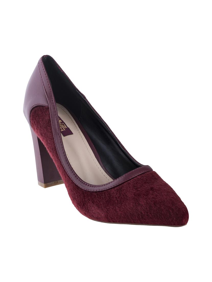 maroon slip on pumps - 15973436 - Zoom Image - 1