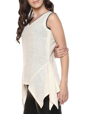 contrast piped asymmetric tunic - 15973984 - Standard Image - 2