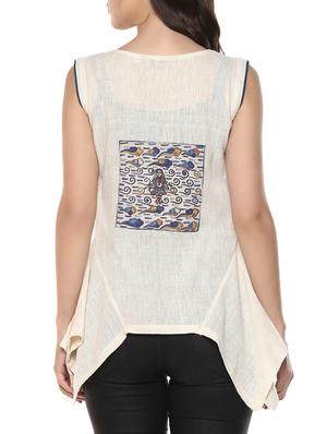 contrast piped asymmetric tunic - 15973984 - Standard Image - 3