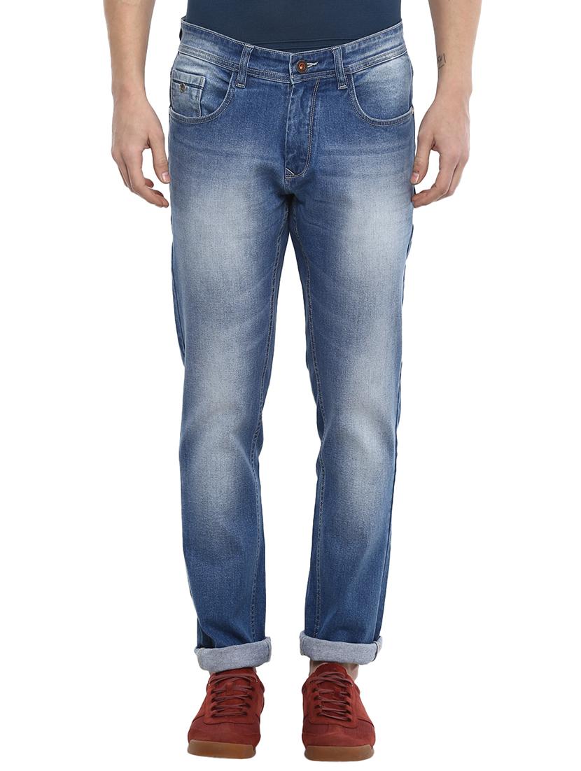 blue cotton washed jeans - 15974104 - Zoom Image - 1