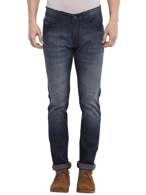 blue cotton washed jeans - 15974109 - Standard Image - 1