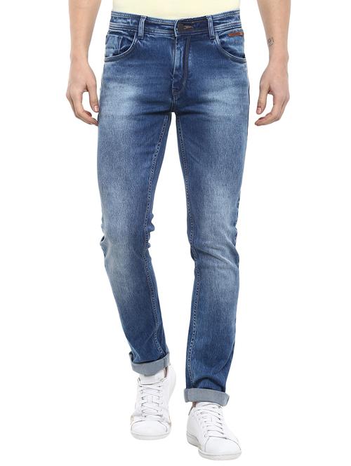 blue cotton washed jeans - 15974114 - Standard Image - 1