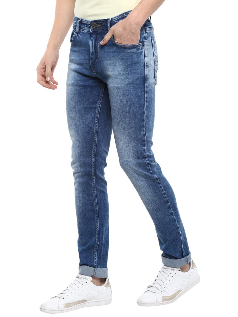 blue cotton washed jeans - 15974114 - Zoom Image - 2