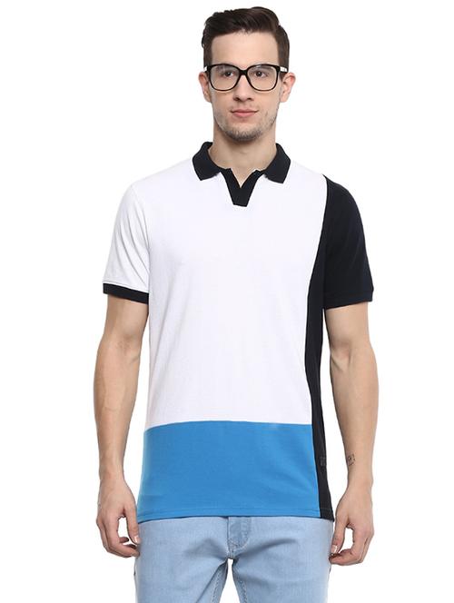 white color block tshirt - 15974123 - Standard Image - 1