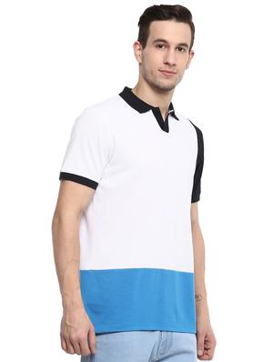 white color block tshirt - 15974123 - Standard Image - 2