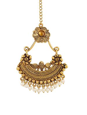 gold zinc maang teeka - 15974367 - Standard Image - 2
