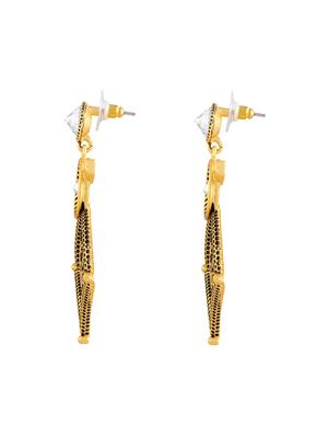 gold zinc drop earring - 15974381 - Standard Image - 2
