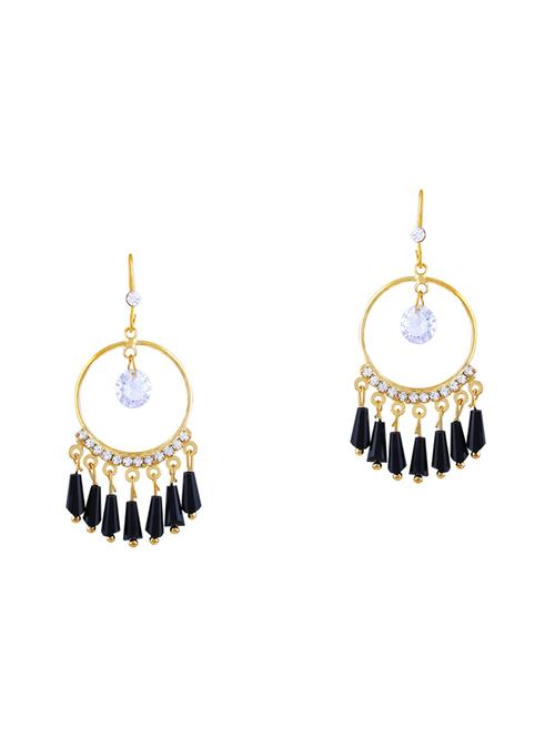 gold brass drop earring - 15974382 - Standard Image - 1