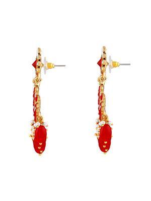 red zinc chandballi earring - 15974387 - Standard Image - 2
