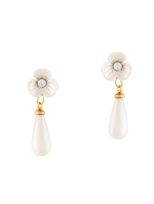 gold zinc drop earring - 15974390 - Standard Image - 1