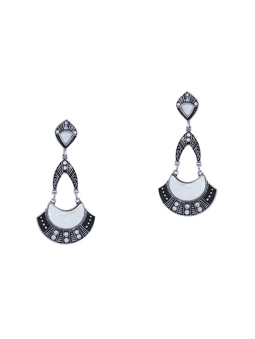 white zinc chandballi earring - 15974393 - Standard Image - 1
