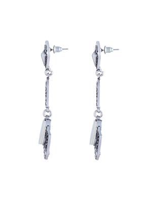 white zinc chandballi earring - 15974393 - Standard Image - 2