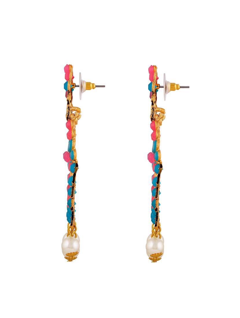 multi colored zinc chandballi earring - 15974395 - Zoom Image - 2