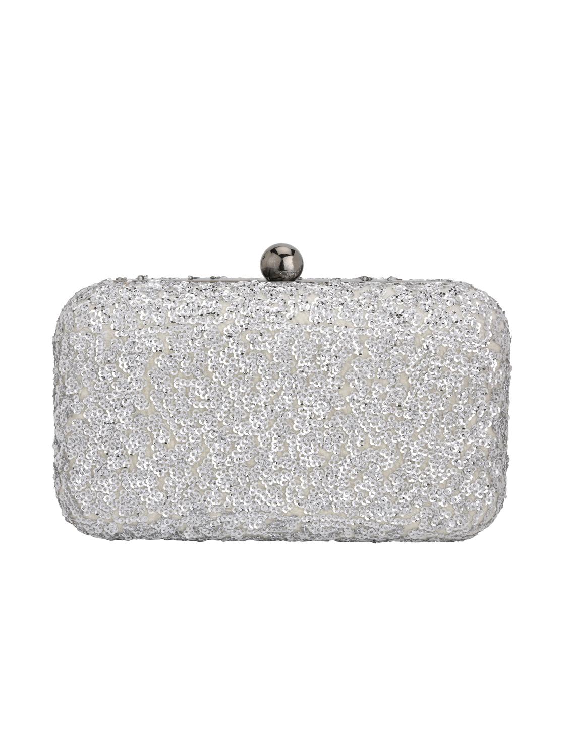 silver metal regular clutch - 15974882 - Zoom Image - 2