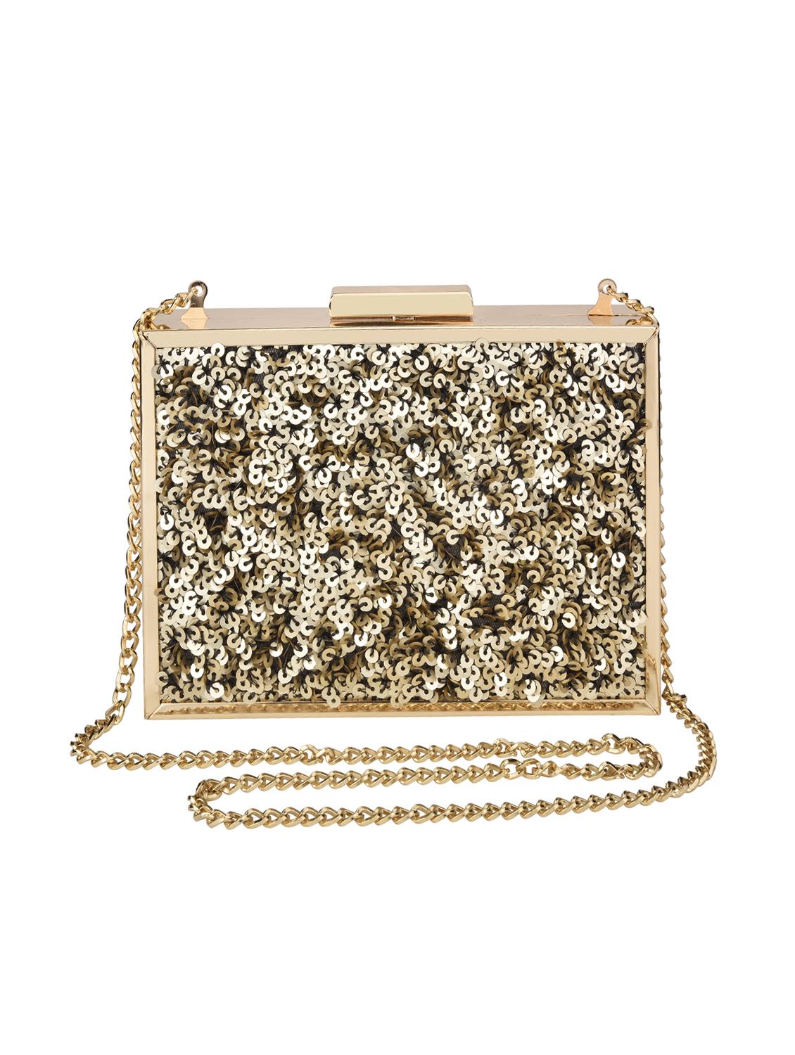 gold metal regular clutch - 15974883 - Zoom Image - 1