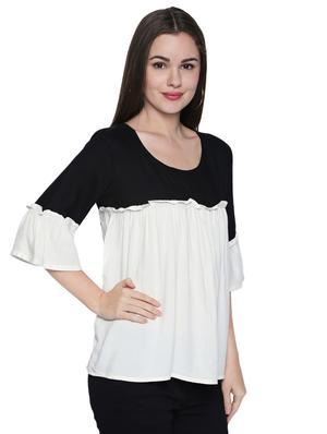 color block ruffle trim top - 15975027 - Standard Image - 2