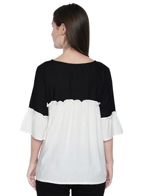 color block ruffle trim top - 15975027 - Standard Image - 3