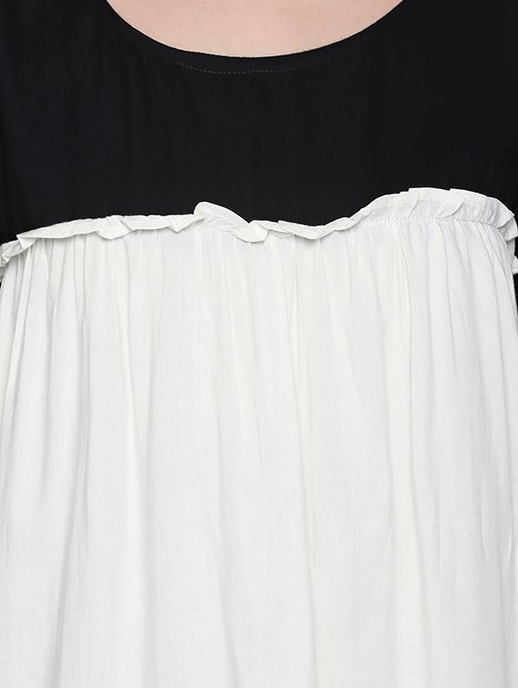 color block ruffle trim top - 15975027 - Zoom Image - 4