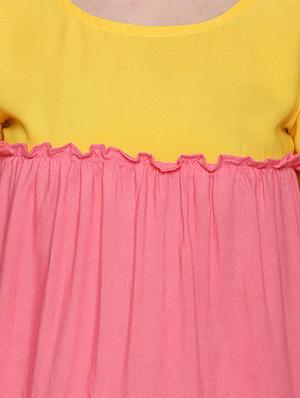 color block ruffle trim top - 15975030 - Standard Image - 4