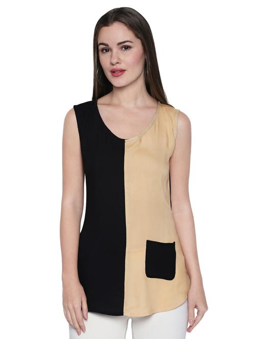 color block pocket patch tank top - 15975031 - Standard Image - 1