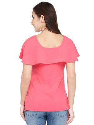 scoop neck ruffled overlay top - 15975051 - Standard Image - 3