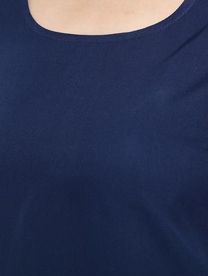 gathered waist color block top - 15975055 - Standard Image - 4