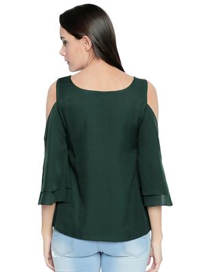 cold shoulder slit sleeved top - 15975057 - Standard Image - 3