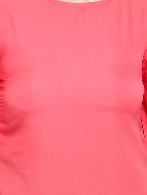 ruffle sleeved round neck top - 15975060 - Standard Image - 4