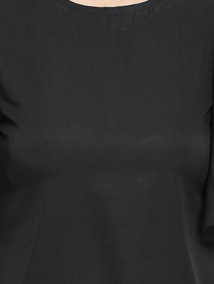 ruffle sleeved round neck top - 15975061 - Standard Image - 4