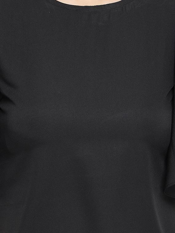 ruffle sleeved round neck top - 15975061 - Zoom Image - 4
