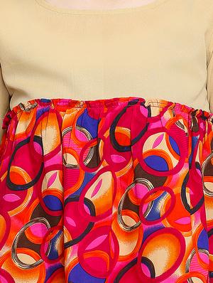 ruffle detail geometric top - 15975064 - Standard Image - 4
