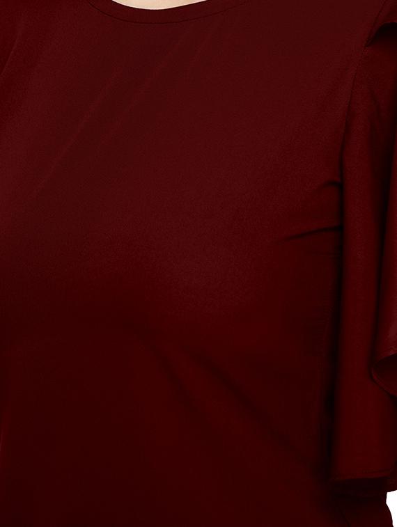 ruffle sleeved round neck top - 15975069 - Zoom Image - 4