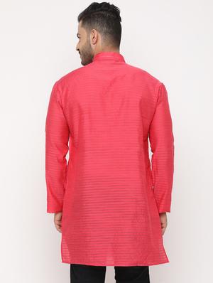 red striped short kurta - 15975078 - Standard Image - 3