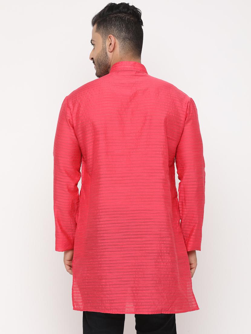 red striped short kurta - 15975078 - Zoom Image - 3
