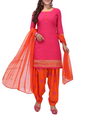 printed unstitched combo suit - 15975265 - Standard Image - 2