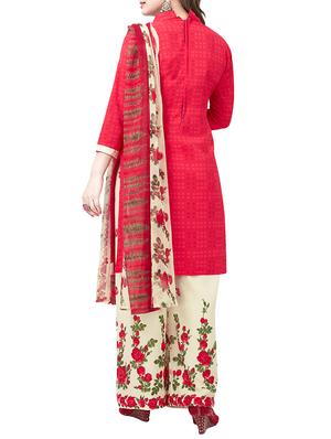 printed unstitched combo suit - 15975428 - Standard Image - 3