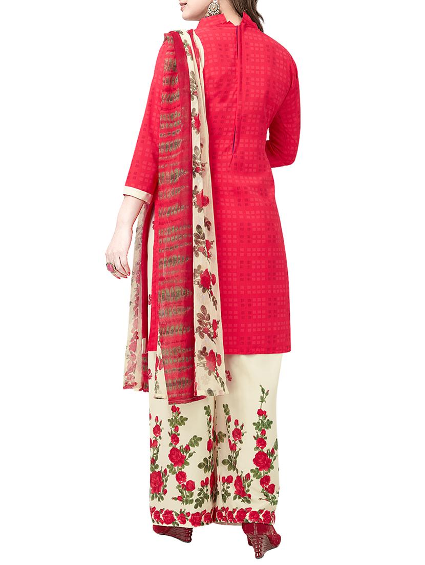 printed unstitched combo suit - 15975428 - Zoom Image - 3
