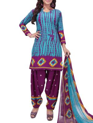 printed unstitched combo suit - 15975443 - Standard Image - 4