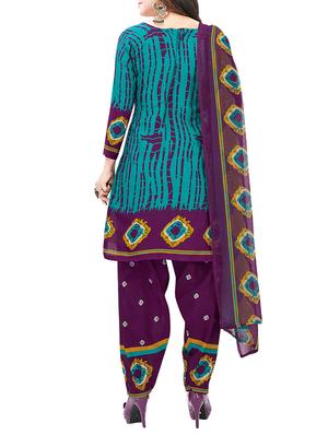printed unstitched combo suit - 15975443 - Standard Image - 5