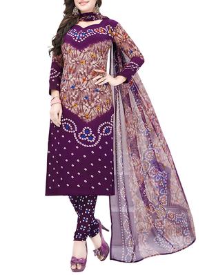 printed unstitched combo suit - 15975469 - Standard Image - 2