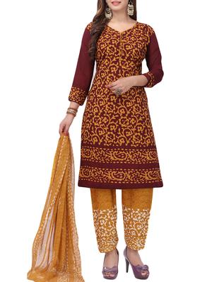 printed unstitched combo suit - 15975488 - Standard Image - 4
