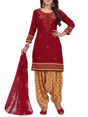 printed unstitched combo suit - 15975502 - Standard Image - 4