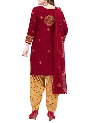 printed unstitched combo suit - 15975502 - Standard Image - 5